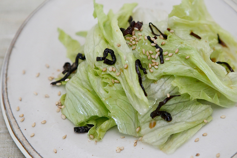 レタスの塩昆布和え仕上がりイメージ